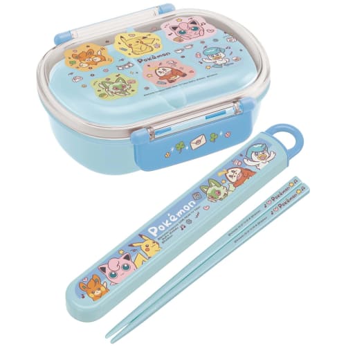 Skater Chopsticks and Chopstick Case Set for Kids, Lunch Box, 16.5cm, Made in Japan, Dishwasher Safe, Sliding Design, Pok?mon Joyful (ABS2AMAG-A)