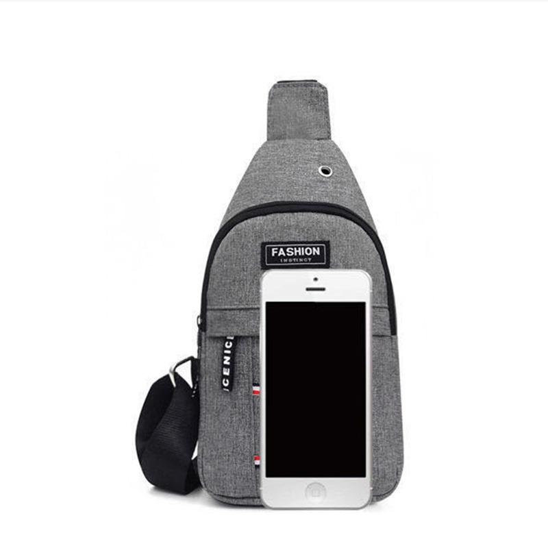 Torba na klatkę piersiową Nowa męska prosta nylonowa moda Wodoodporna torba na jedno ramię