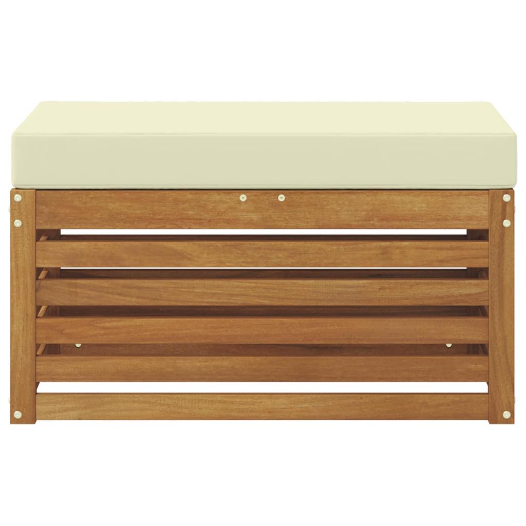 Outdoor Stool Bench Solid Acacia Wood Natural