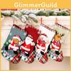 Oversized Fabric Christmas Stockings Festive Holiday Candy Bags For Joyful Celebrations