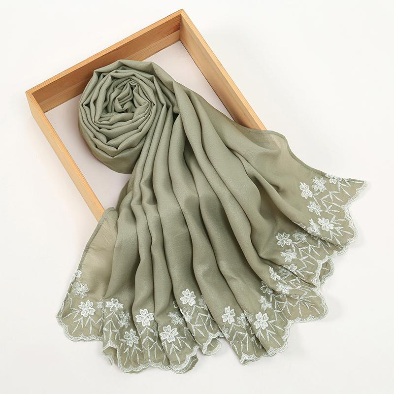 9 Colors Glitter Hijab Cotton Polyester Scarf Wraps Plain Shawls Rayon Fabric Silk Silver Wire Muslim Scarf Women Instant Hijab
