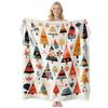Christmas Themed Flannel Fleece Blanket Nap Throw Customizable Home Use