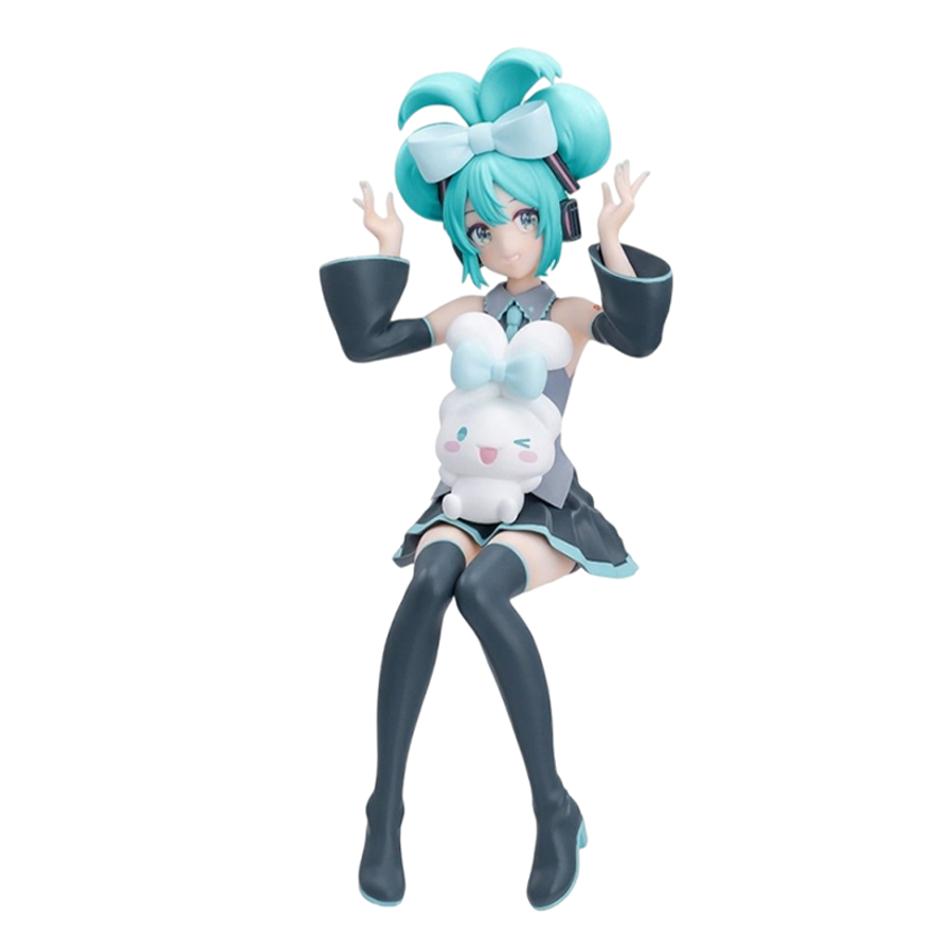 

17CM Anime Hatsune Miku X Cinnamoroll Figure Anime Peripheral Collectible Models Decorative Decorations Children Kawaii Gift