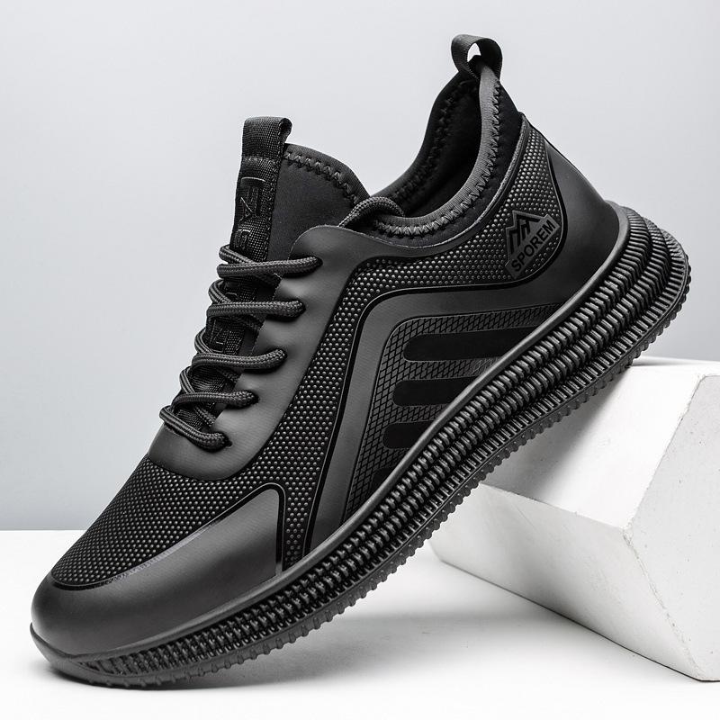 Men's shoes 2025 new casual shoes trend round head Internet celebrities with the same lightweight breathable men's sports shoes