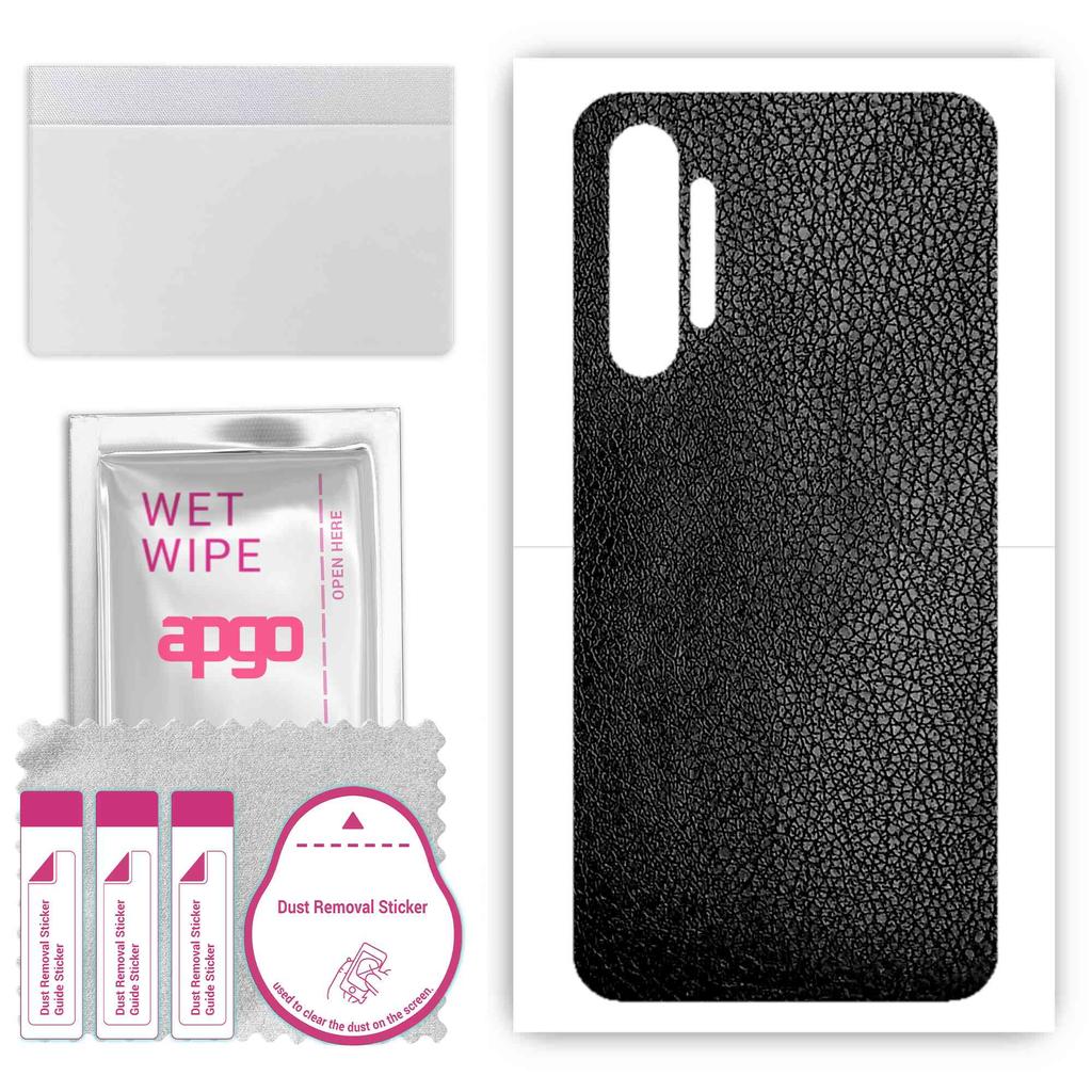 apgo Ochranná samolepka na záda kompatibilní s Realme X2, fólií, fólií, vinylem - vzor černá kůže