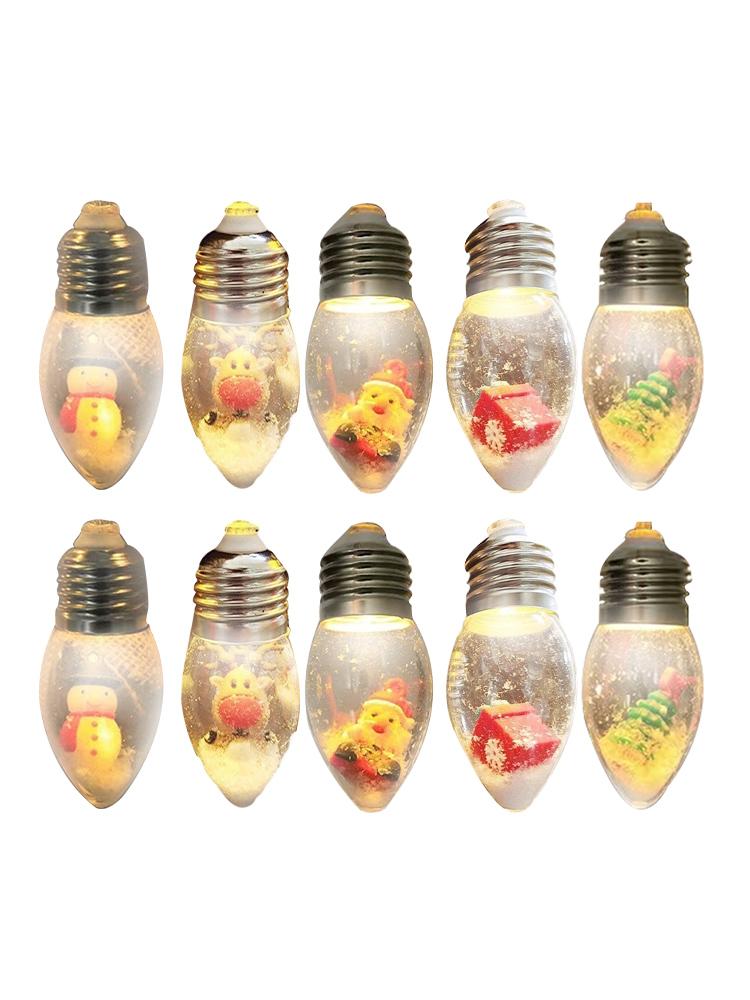 LED Christmas Light String Holiday Decoration Light Vintage Snowman Atmosphere Light Room Garden Pendant Light Wishing Bottle