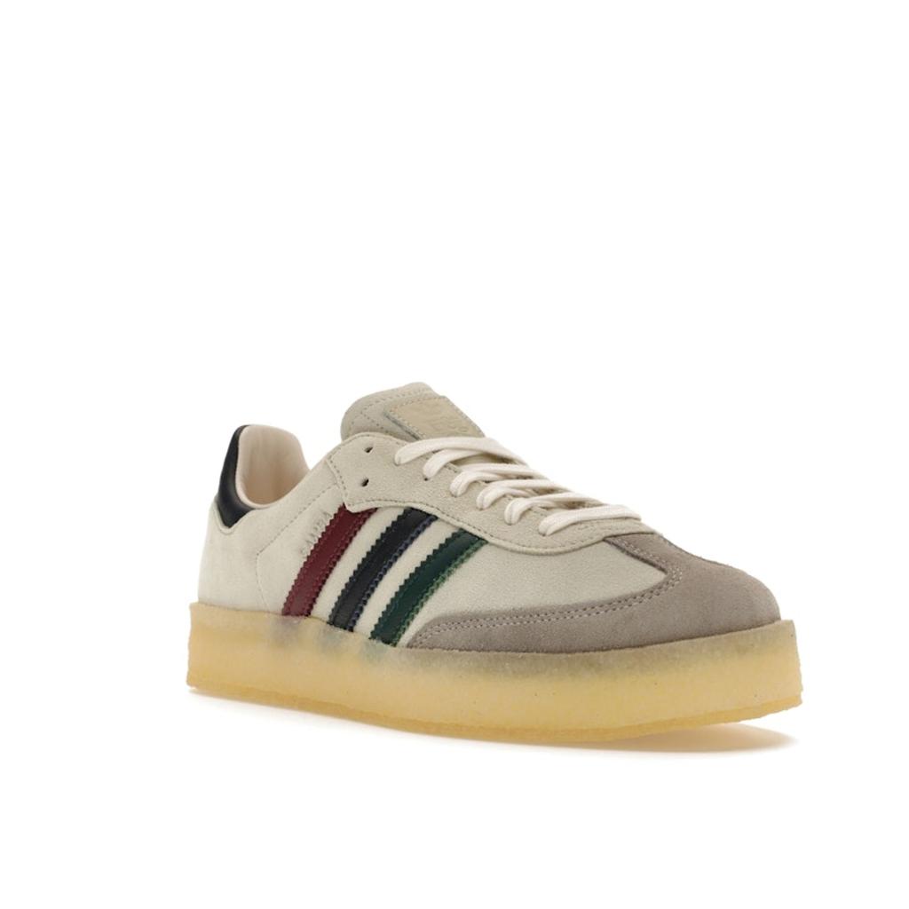 Ronnie Fieg X Clarks X Adidas 8th Street Samba Kithmas Collection - Multi-Color Stripes Men Sneakers Cream Chalk-White Collegiate-Green IE4032