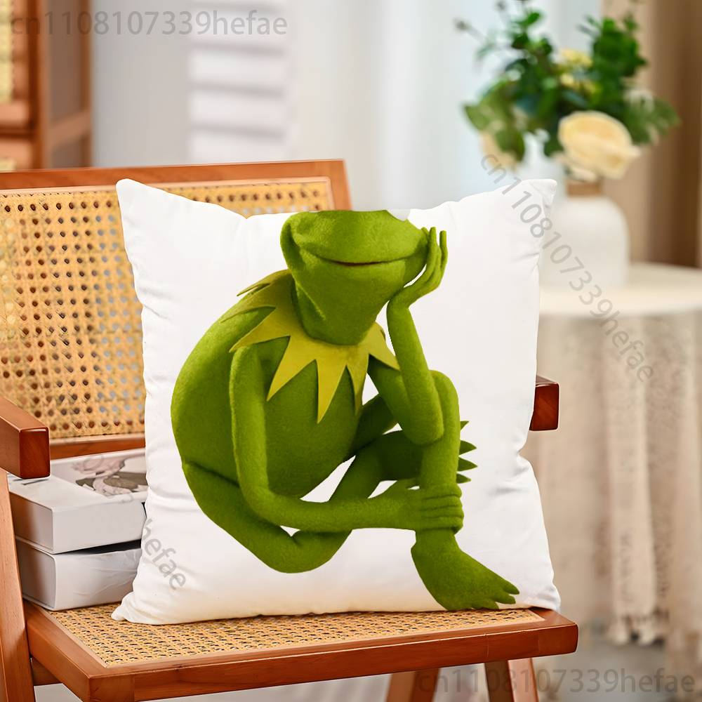 KKermit The Frog Print Polyester Pillow Case for Valentine gift Home Sofa Cushion Cover Decoration Custom