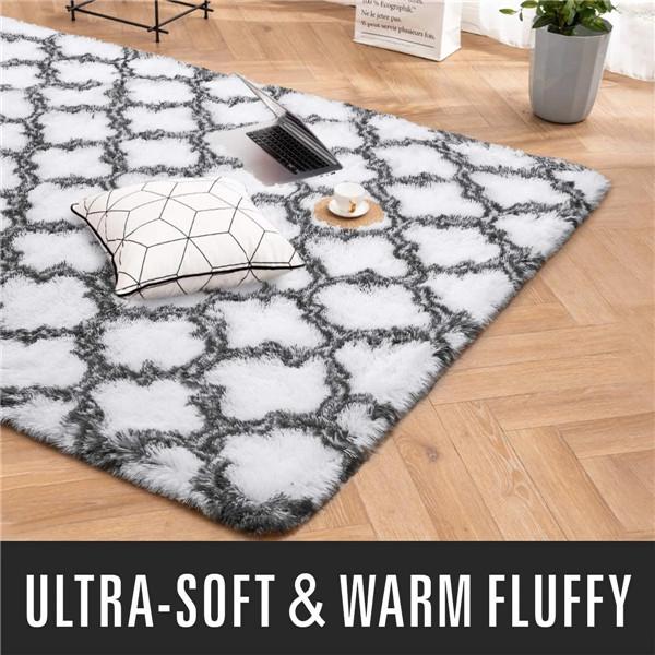Ultra Soft Modern Area Rugs Shaggy Nursery Rug Home Room Plush Carpet Decor Plush Carpet Floor Mat Area Rug Fluffy