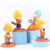 Anime Dragon Ball Characters Goku Super Saiya Figure PVC Q Version Statue Anime Manga Figurine Collection Ornaments Model Toys