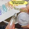 1 sklenička Chromový prášek na nehty Aurora Chrome Oranžová Vysoký lesk Měsíční svit Zrcadlo Jemný třpytivý pigment Aurora Perleťový třecí prach Chrom