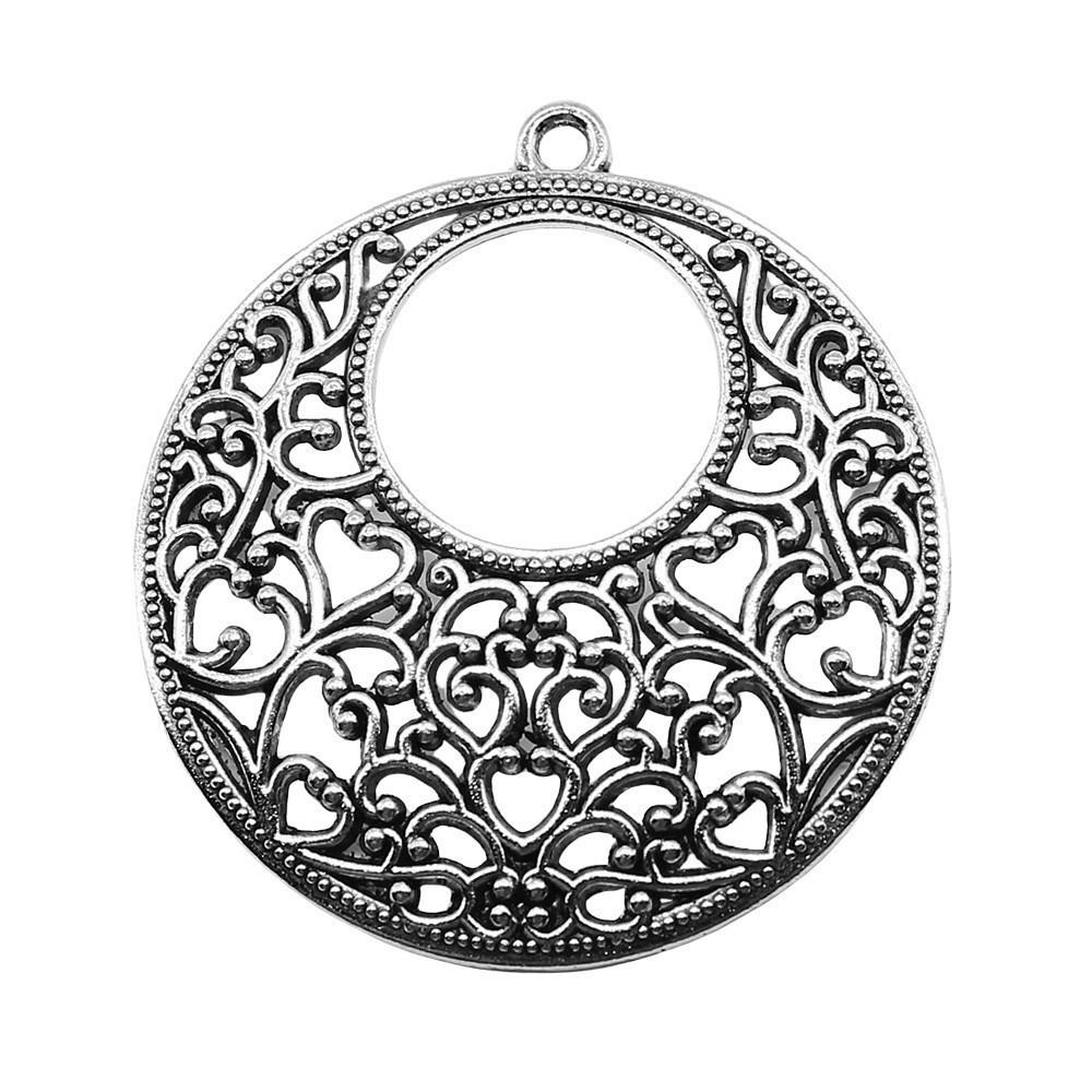 Flowers Of Life Charms Vintage Alloy Pendants For Nature Inspired Jewelry Making