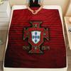 Portugalia piłka nożna Drukowany koc flanelowy, miękki pled do sypialni, sofy, zmywalny, gadżet dla fana piłki nożnej, świetny prezent.