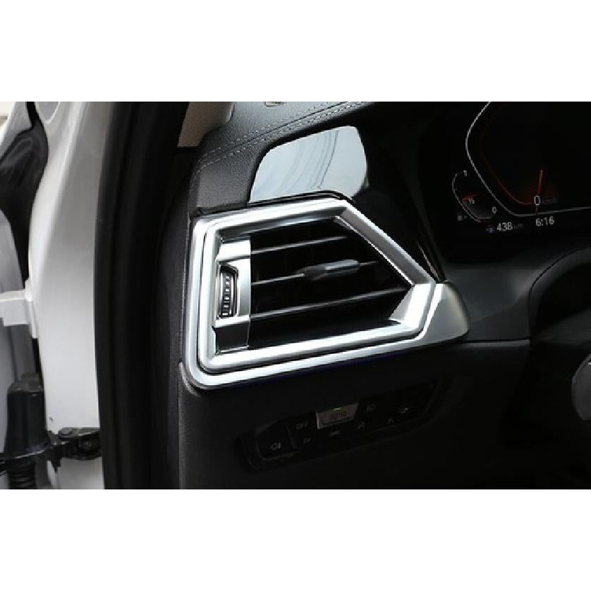 For BMW 3 4 Series GT 2013-2019 ABS Silver Console L&R Air Outlet Vent Trim 2PCS