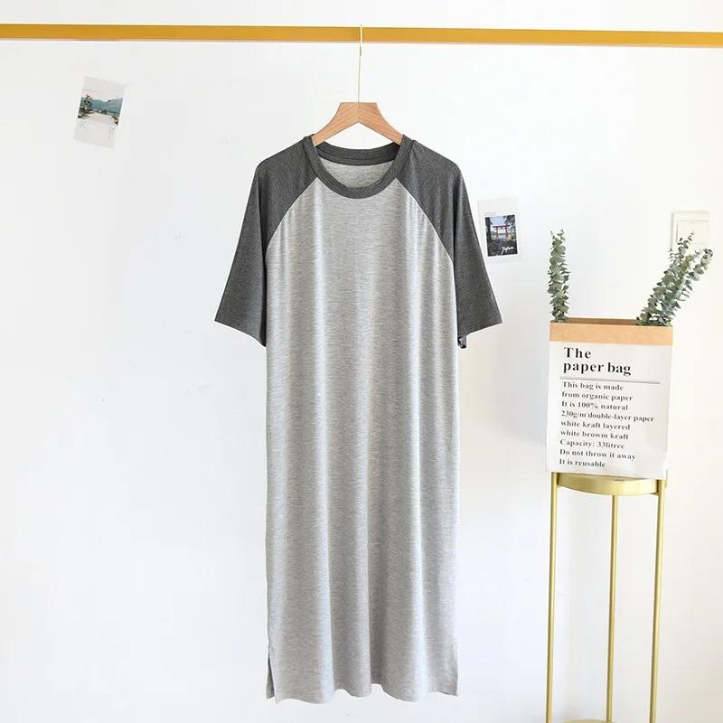 Spring Summer Nightgown Women's Sleepwear Pajamas Short Sleeve Long Night Dress Modal Sleep Shirts
