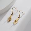 European Geometric Musical Note Earrings: Stainless Steel Studs for Women, Fashionable and Stylish Ear Accessories
