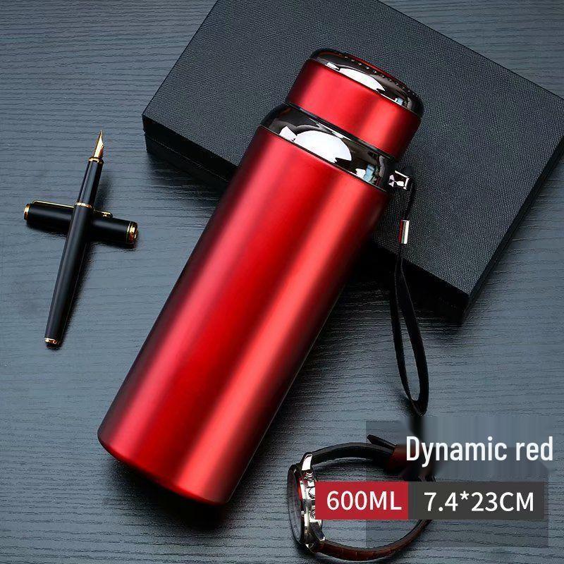 Insulated Stainless Steel Kettle with Tea Infuser, 600-1000ml Capacity - Portable Cup for Car Use
