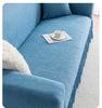 Plush Jacquard Skirted Sofa Cover, Elastic All-Season Fit, Dustproof Cushion Protector