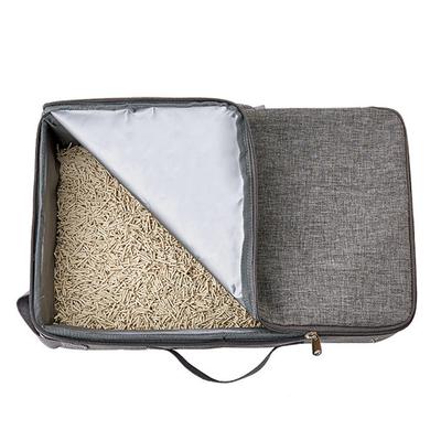 Portable Cat Travel Litter Box for Cats In Car Odor Free Leak Proof Collapsible Foldable