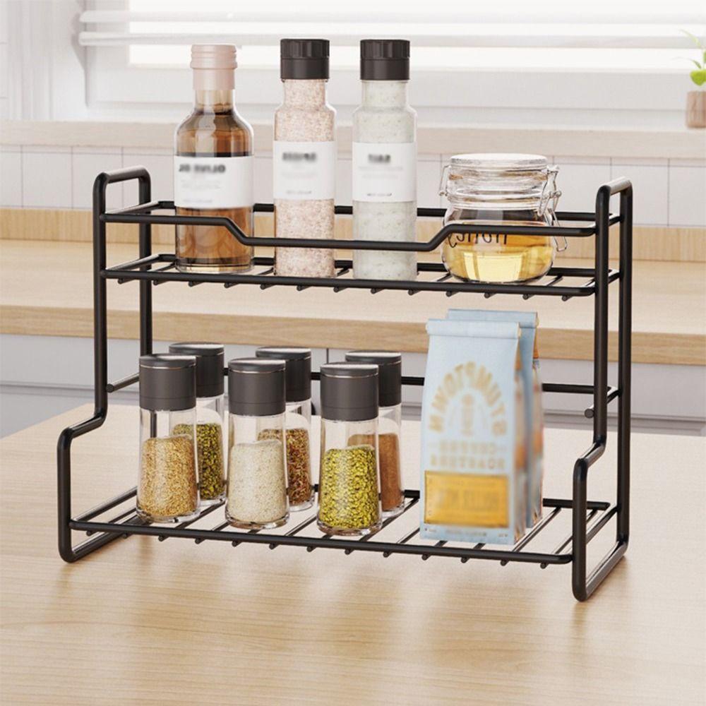 Double-layer Bathroom Storage Rack Modern Kitchen Storage Stand  Home Supplies