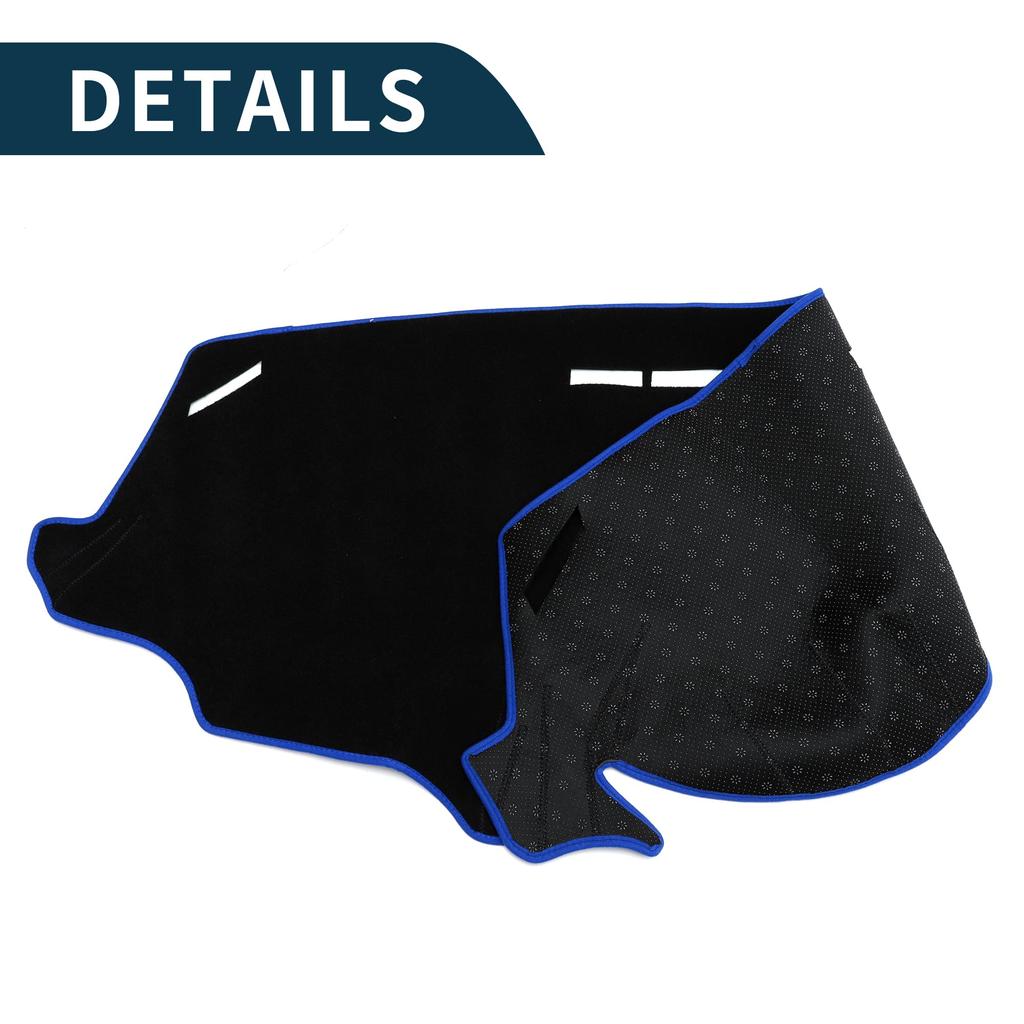 TUCKBOLD Compatible with BMW 6 Series without HUD Dashboard Car Dashboard Protective Custom Sun Suede Blue 1P Set 2003-2010 Mat, Cover, Mat, Interior,