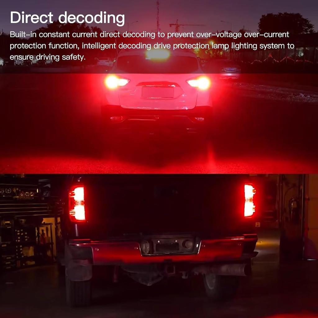 4-Pack Red 3157 Bright Light Bulbs Car Auto Signal Turn Backup S8 Miniature Lamp 3157NALL 3757ALL