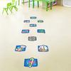 Self-adhesive Cartoon Number Grids PVC Wall Art NEW Flooring Decals  Nursery