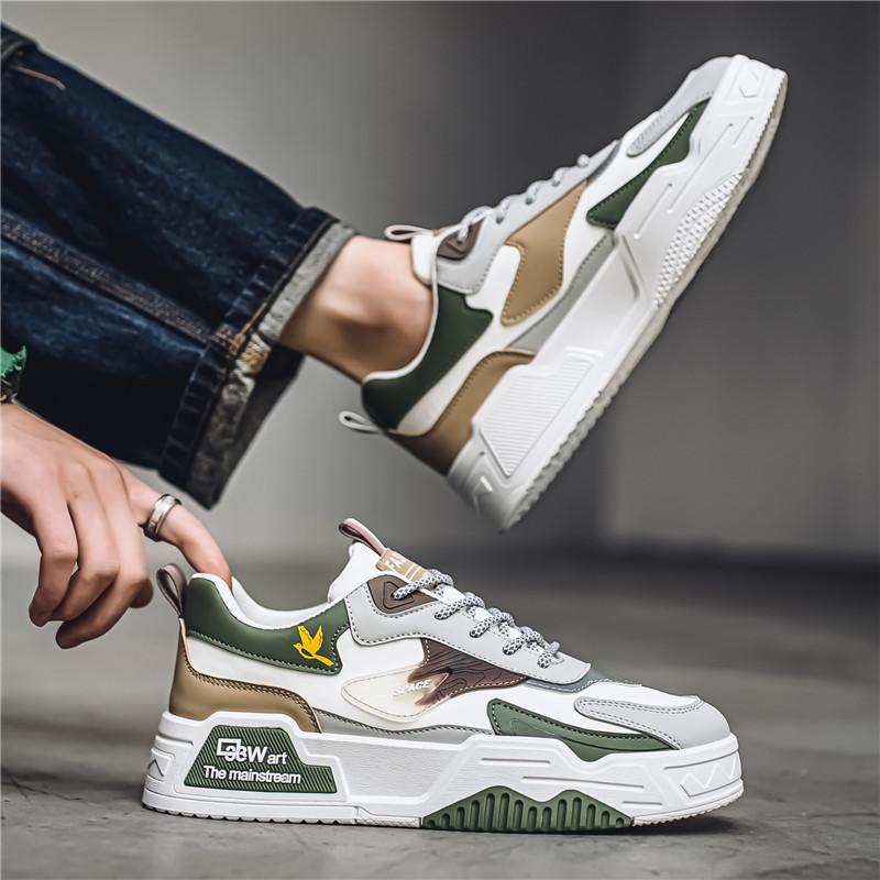 Męskie buty sportowe casualowe sneakersy w stylu ulicznym studenckie oversize czarne buty do skateboardingu