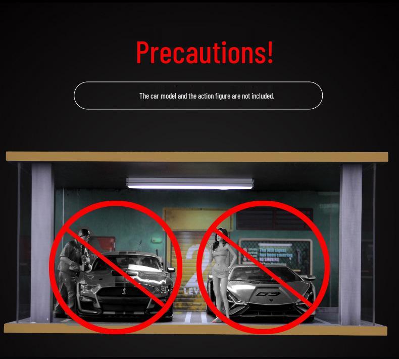 1:18 Scale 3D Parking Garage Display & Toy Car Storage Box