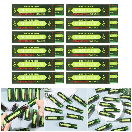 Yousheng 12 Stück Streich Kaugummi Set Falsche Kakerlake Pop-Up Gag Spielzeug für Aprilscherz Realistischer Praktischer Witz Partyzubehör