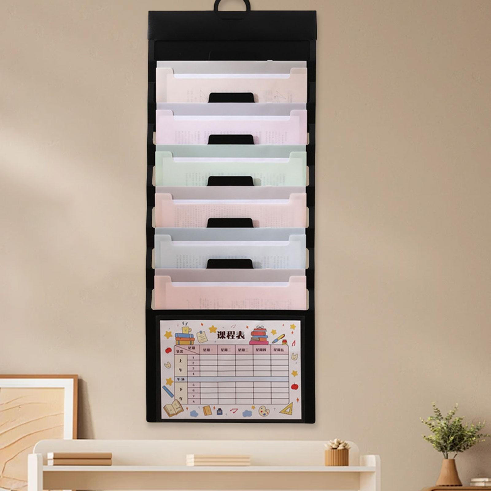 Подвесной настенный органайзер для документов расширяемый 6-уровневый держатель для документов для офиса colorful 1557₽