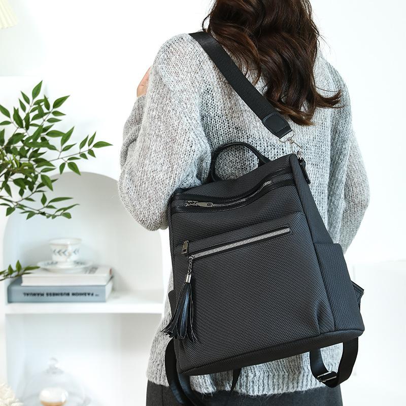Women's Multi-Function Shoulder Bag Tassel Backpack