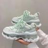 Fashion Women Sneakers Spring New Lace-up Sports Casual Shoes Lace Up Platform Running Shoes Woman Comfort Thick Bottom Vulcanized Shoes