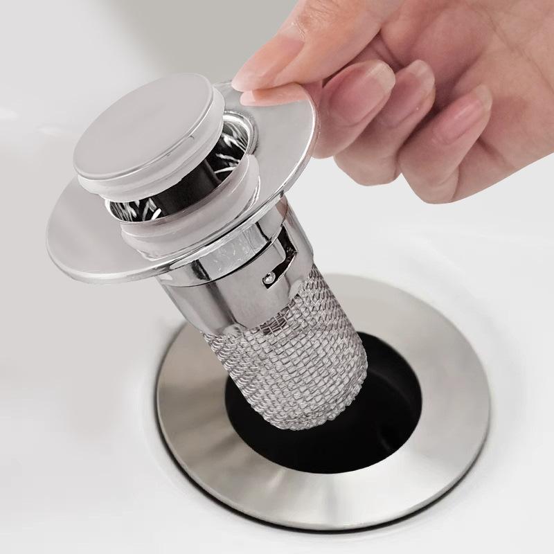 Press Type Bouncing Core Filter Screen Wash Basin Washbasin Leaking Plug Sink Filter Washbasin Plug Deodorant Sewer