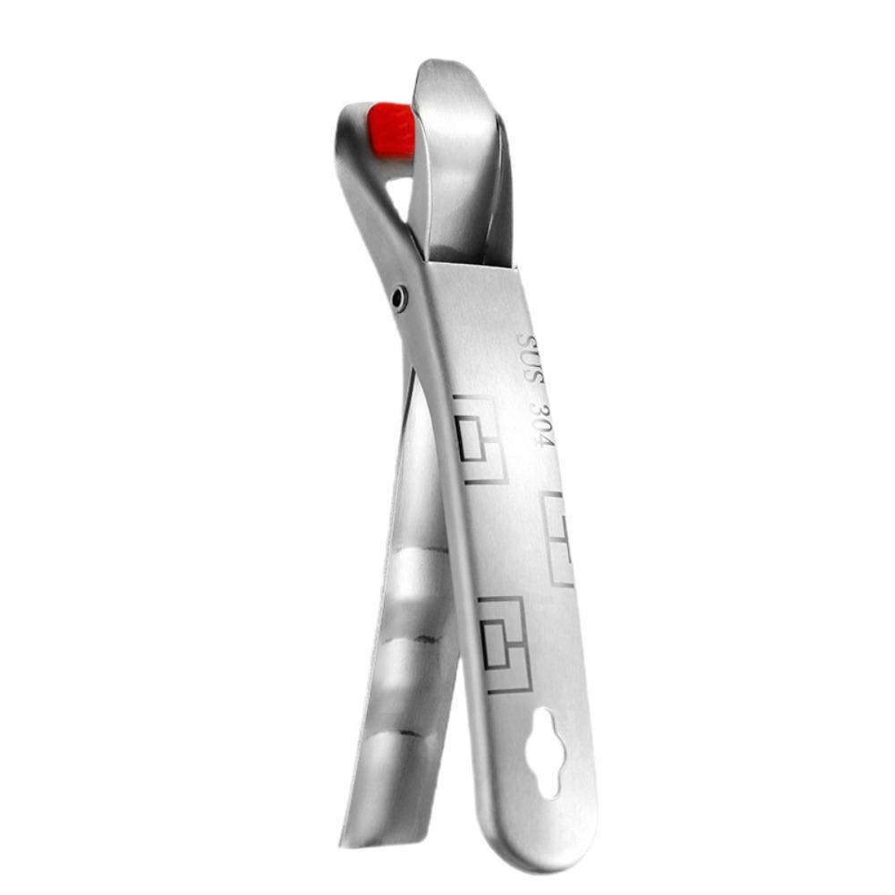 Ergonomic Handle 304 Stainless Steel Plate Gripper Silicone Head Anti-Scald Clip Steamer красный