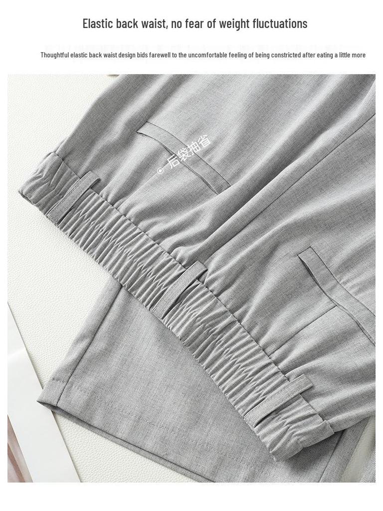 Women's Matte Acetate Wide-Leg and Narrow-Leg Slimming Casual Pants - Summer 2025 Collection