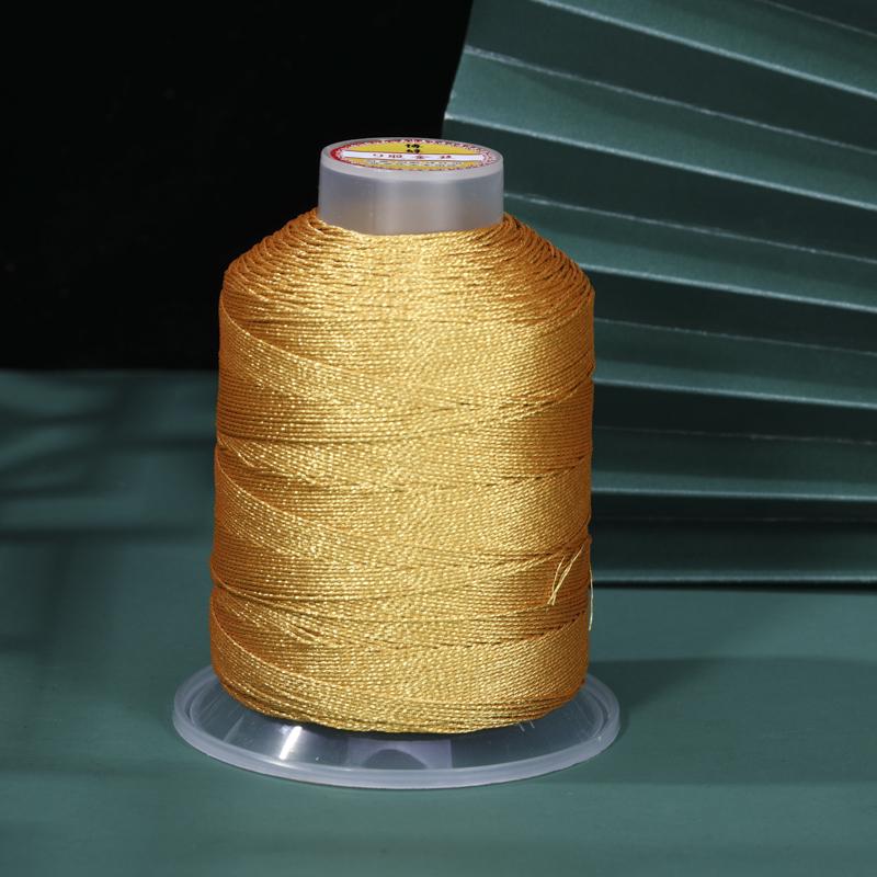 DIY Iridescent Gold & Silver Thread Core Yarn for Handmade Tassels, Bracelets, Necklaces, and Macrame.