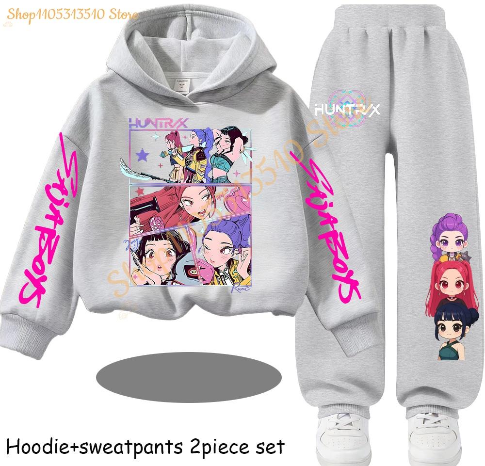 Huntrx Mira Rumi Zoey Kawaii Pullover Sweatshirt Anime Trainingsanzug Cartoon Mädchen Junge Kinder Kleidung Unisex Sets Kinder Kapuzenpullover