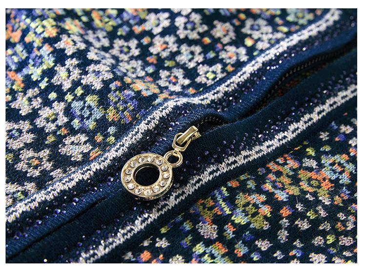 Women's Autumn Knit Cardigan for Middle-aged and Elderly 