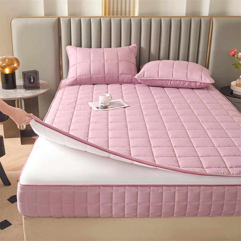 Premium Zippered Quilted Mattress Protector - Dustproof Six-Sided Fitted Sheet Cover