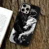 Yin Yang Dragon Art Phone Case For iPhone 17,16,15,14,13,12,11 Plus,Pro Max,XS,Colorful Silver Phone Case Funda Cover