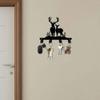 Antler Key Holder Wall Mount 5.9 Inch Modern Coat Rack Durable Hooks for Entryway Porch Office Decor
