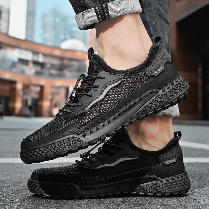Fashion Lightweight Outdoor Man Hiking Shoes Anti-slip Men's Sneakers All-match Mesh Flats Treking Footwear Breathable Men Casual Shoes
