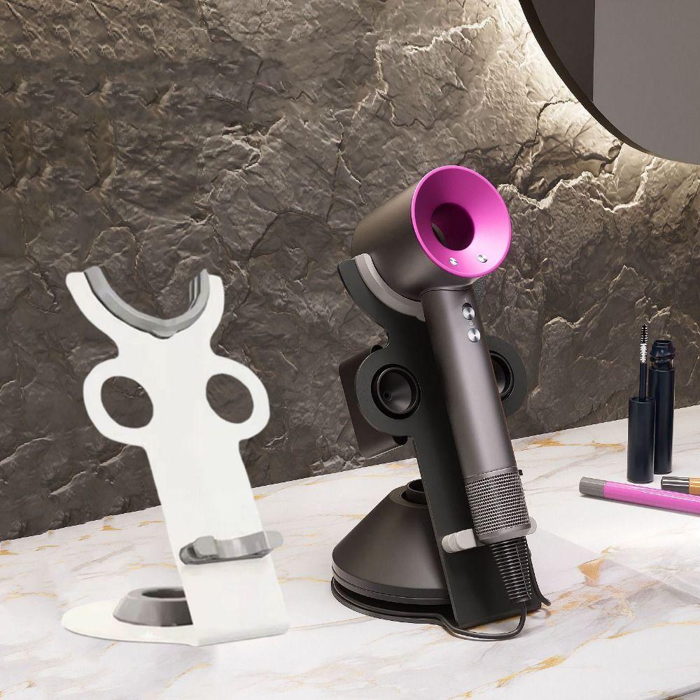 Punch Free Hair Dryer Holder Metal Bathroom Organizer Portable Hair Dryer Storage Rack  Salon