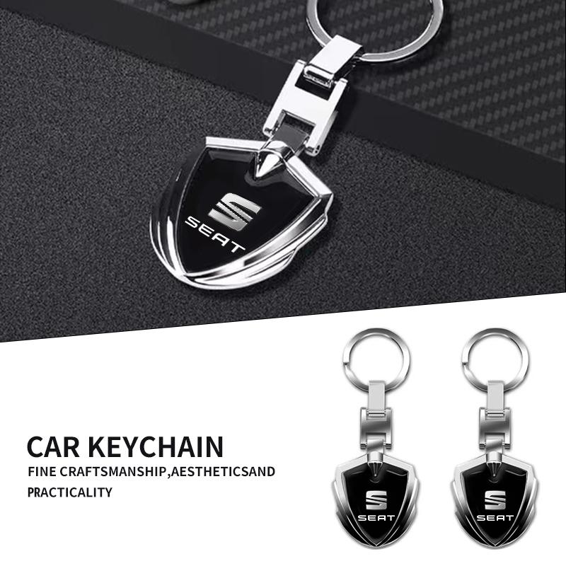 3D Metal Car Styling Keychain Key Chain Key Rings Pendant for SEAT Leon 5F Cordoba Alhambra MK3 Ibiza 5 6 MII Altea Toledo 3