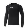 Fitness Series Simple Round Neck Pullover Slim Fit Workout Top Men Tops Black AUDV055-1