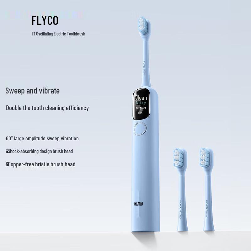 FLYCO T1 Sweep-Vibration Electric Toothbrush CN plug (adapter included)