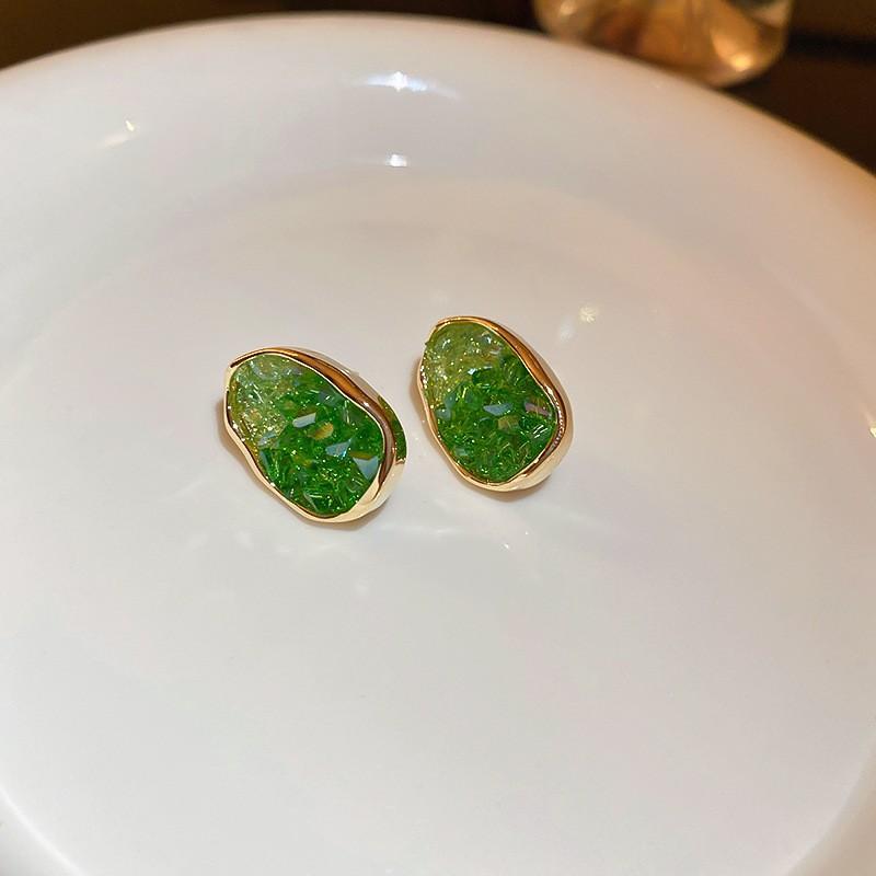 GemChic Women's Earrings Trendy Ear Stud Needle Gradient Imitation Gem High-Grade Earrings Exquisite Birthday Christmas Jewelry Gift