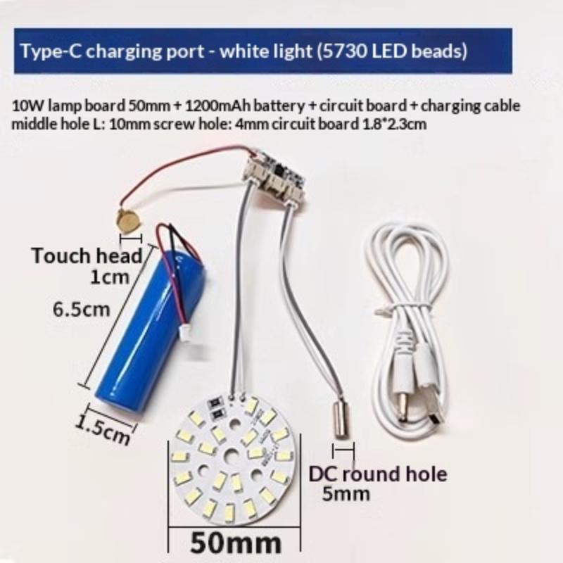 1 Set LED Light Panel Dimming Controller Remote Control 5V Light Source Three Color Change With ON/OFF Touch Switch Charge Typec