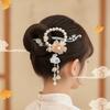 Traditional Hanfu Headwear Vintage Bunny Hair Clips Fairy Headpiece Forehead Chain  Cosplay